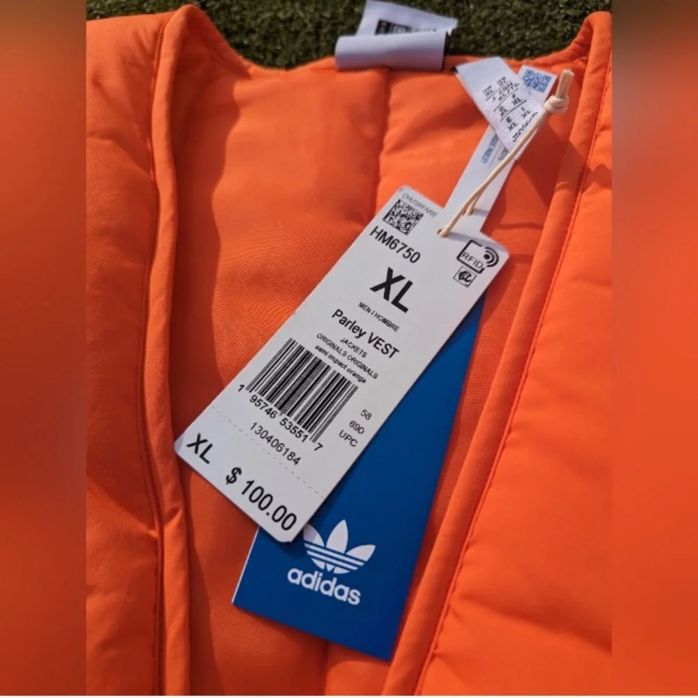 Adidas Originals Parley Vest Adicolor orange  gender neutral adjustable NWT_3